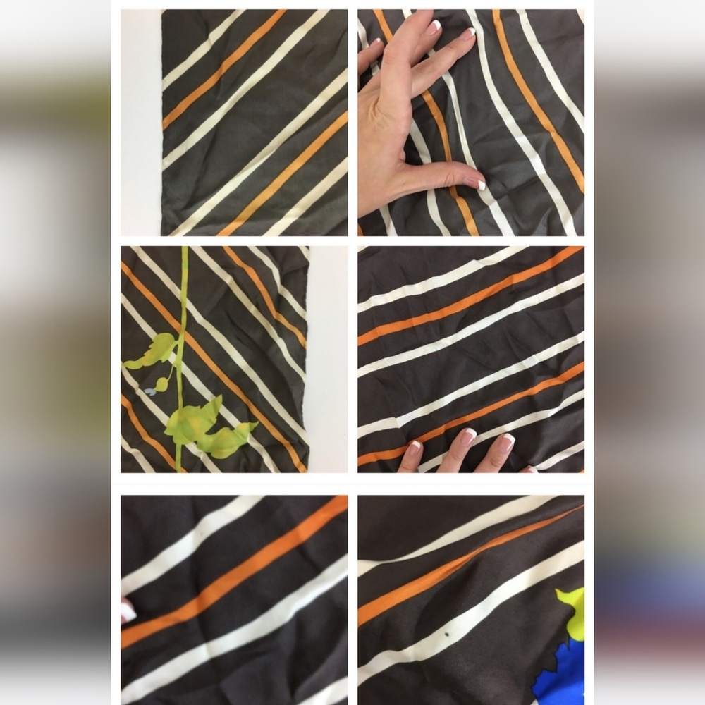 Vintage Christian Dior silk floral scarf